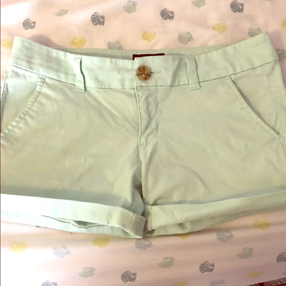 Mint colored shorts